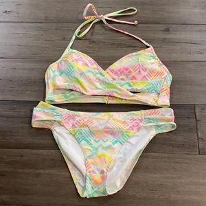 Pink Victoria’s Secret swim suit bikini